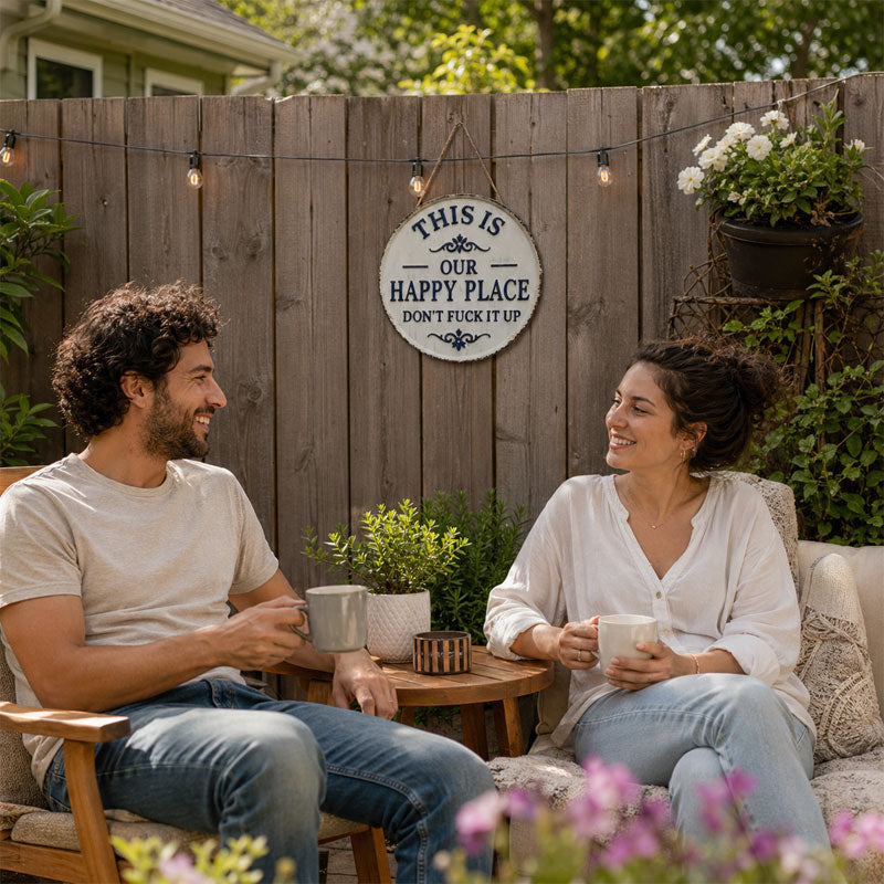 📢📢LAST DAY SALE 50% OFF✨This Is OUR Happy Place—Don't Fuck It Up (Metal Sign)