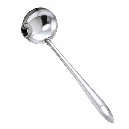2 Counts, Stainless Steel Oil Separator Soup Ladle