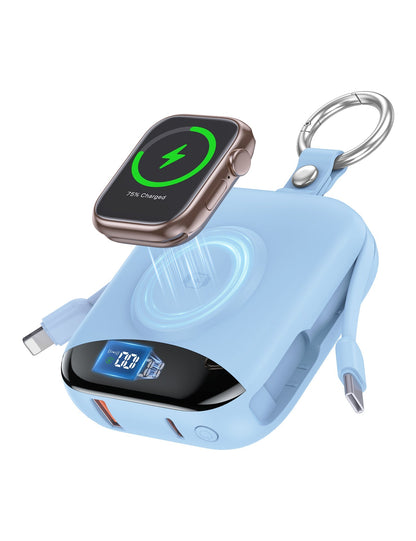 🔥 Hot sell 50% OFF-🔋 10,000mAh 3-in-1 Magnetic Power Bank with Built-In Cables