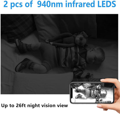 Smallest Wireless WiFi Camera,HD1080P Spy Camera,Smart Home Camera,Portable Baby Monitor Camera,Pet Camera with Night Vision,Motion Detection,Cloud Storage for Security with iOS Android APP