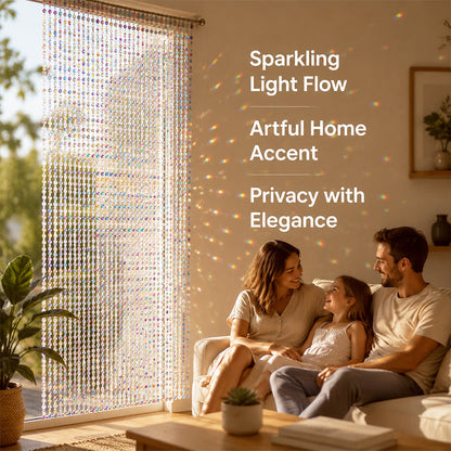 Sparkling Rainbow Beaded Window Curtain ✨🌈