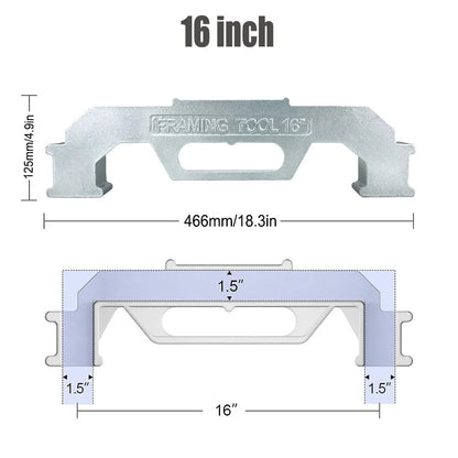 Framing Tool, 12/14/16 Inch On-Center Stud Layout Tool