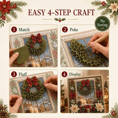 🎁🎅3D Christmas Fabric Poke Art Kit