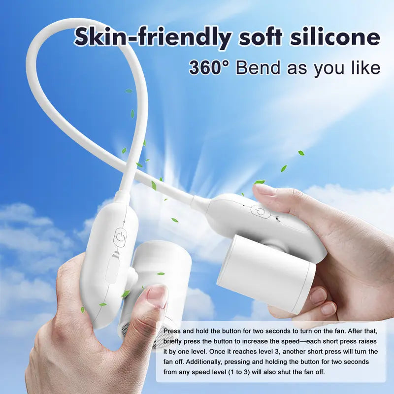 360° Freely Bendable Adjustment 🧴Dual Cooling Fan