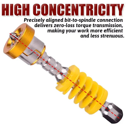 ⚡ 5-Pack Spring-Loaded Magnetic Screwdriver Bits | Quick-Release Positioning Drill Bits