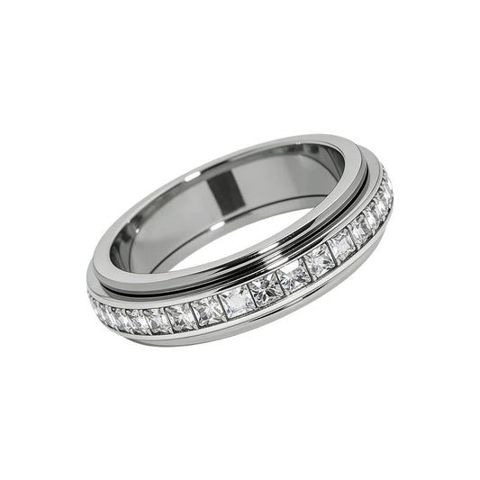 💍Anxiety Rings for Women and Men Titanium Steel Spinner Fidget Band Rings