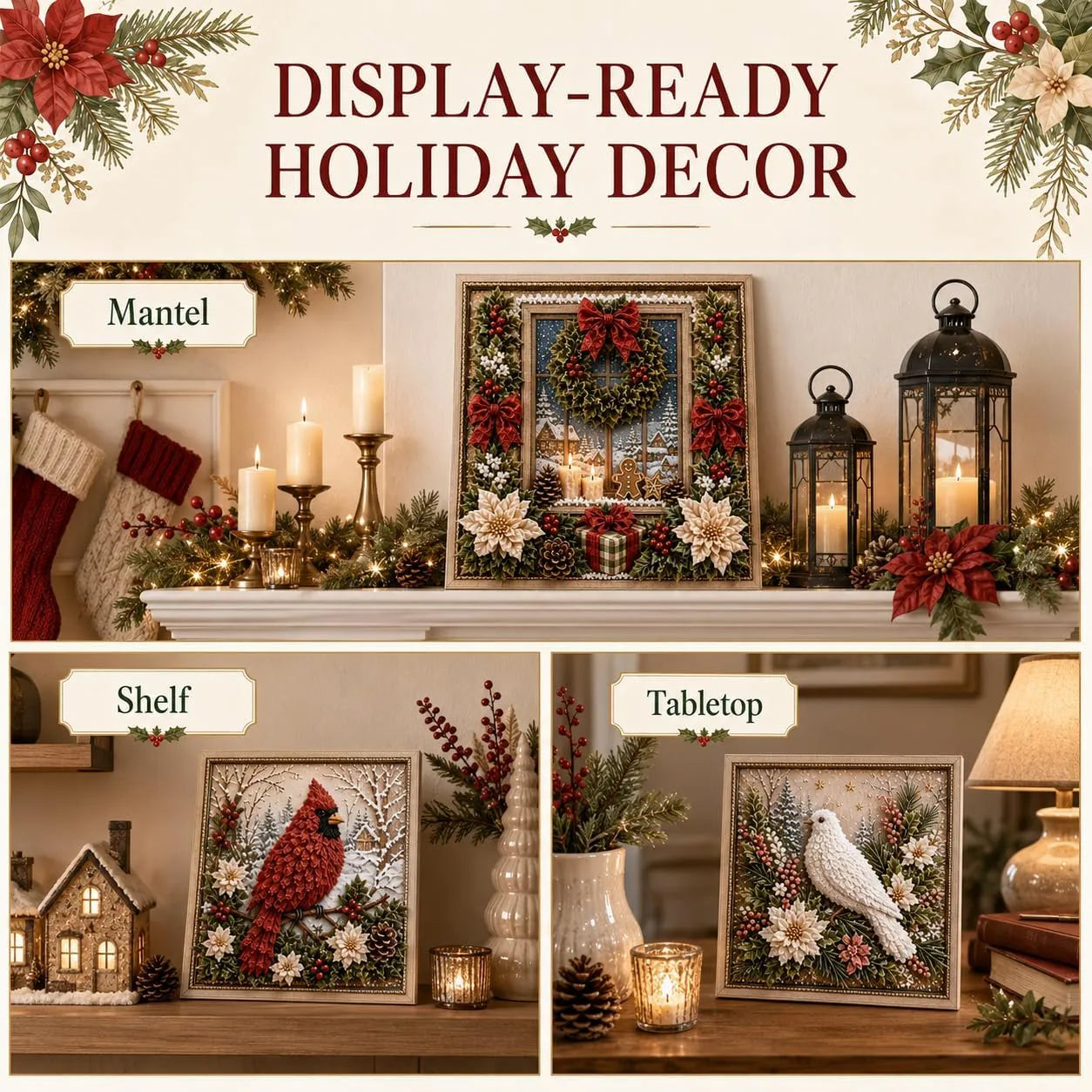 🎁🎅3D Christmas Fabric Poke Art Kit
