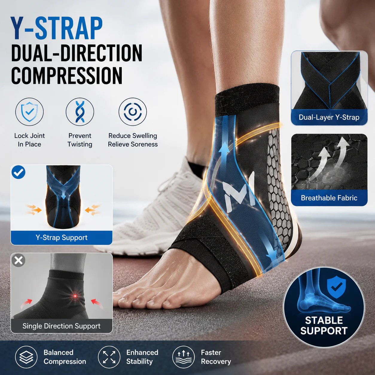 🔥Summer Limited-Time 50% OFF 🎁-Ultra Thin Breathable Ankle Support Brace