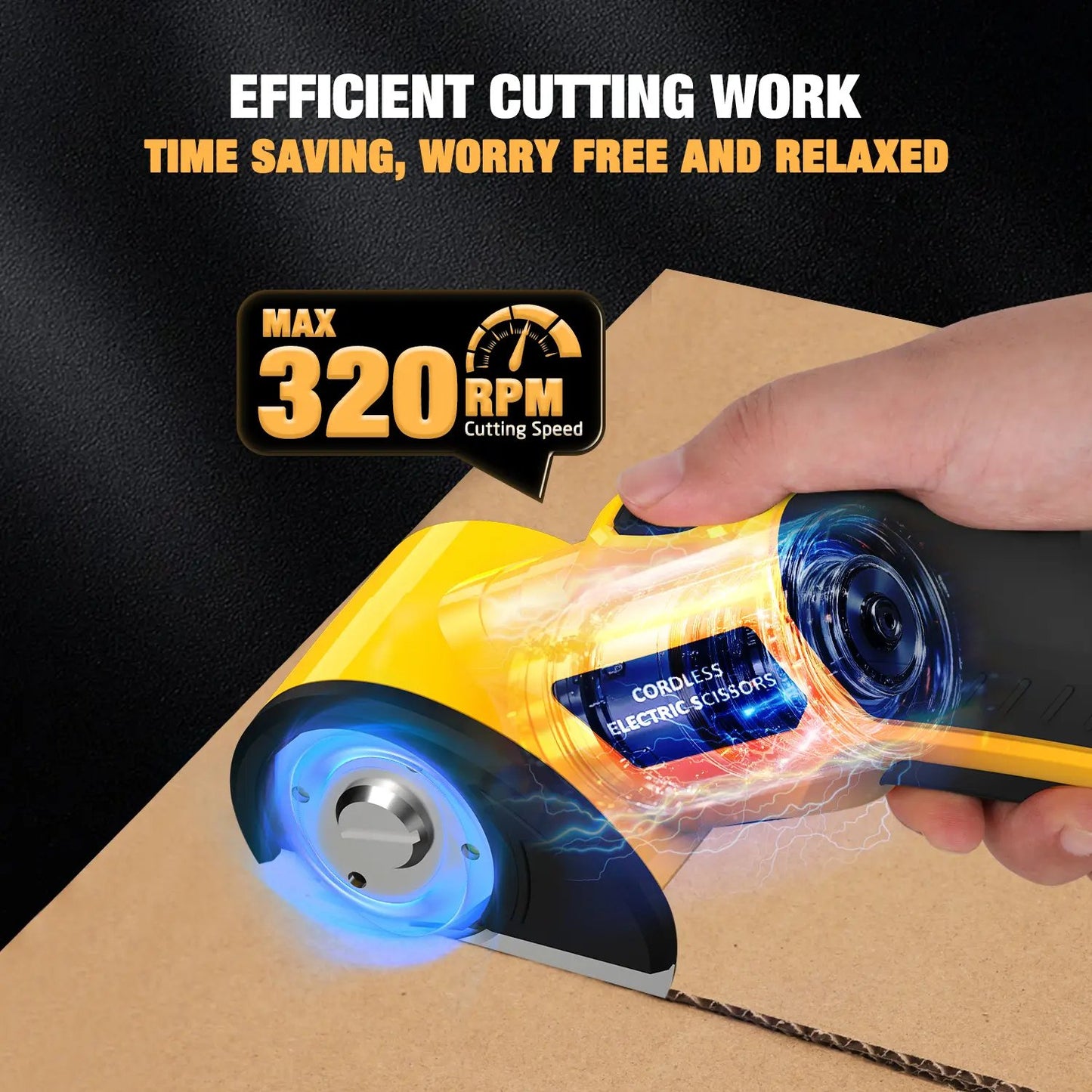 ✂️Cordless Electric Scissors 4V – Rechargeable Heavy Duty Cutter with Safety Lock, LED Light, Long Battery Life