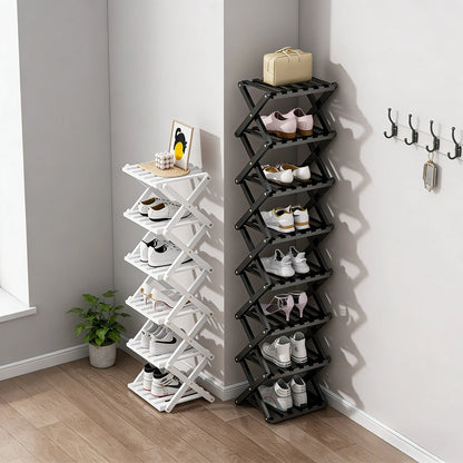 The 9-Tier No-Assembly Bamboo Rack ! ✨👟