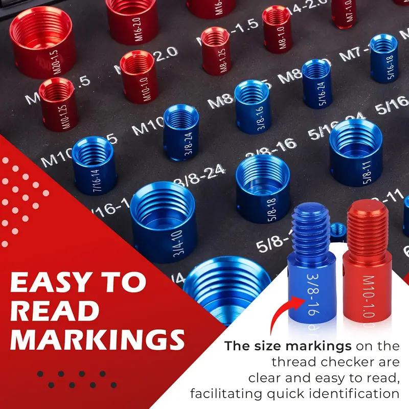 🔥Flash Sale 49% Off✨44Pcs Alloy Nut and Bolt Thread Inspector
