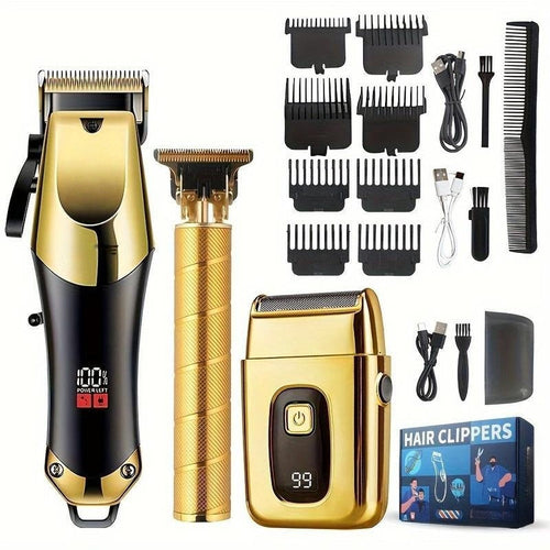 Mroace 3-Piece Professional Hair Clipper and Trimmer Kit for Men