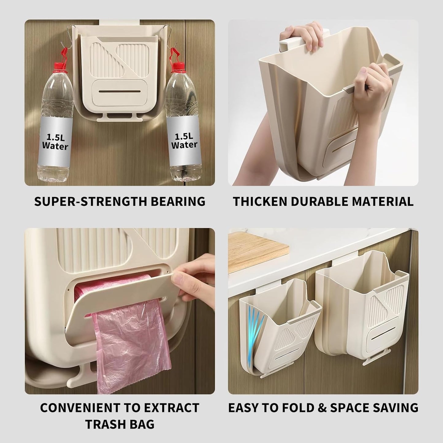 🧑‍🍳No Bending For Food Waste Disposal 🗑️ Extra Large Wall Mount Kitchen Trash Can