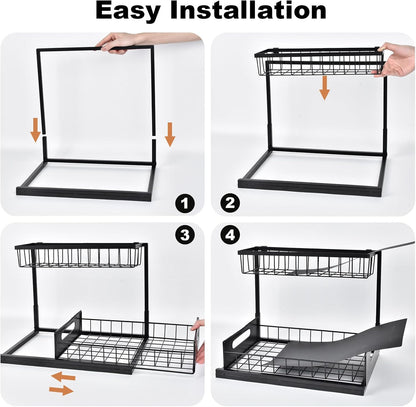 🔥 Last Day 49% OFF - Under Sink Organizer,Gift for Mother