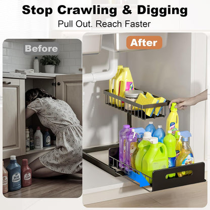 🔥 Last Day 49% OFF - Under Sink Organizer,Gift for Mother