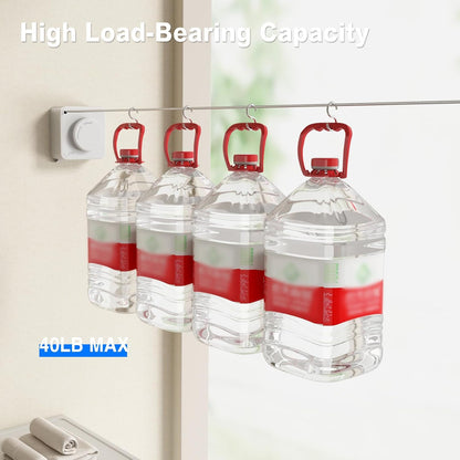 Wall Mount Invisible Stainless Steel Washing Line with Slow Retraction Design🏠