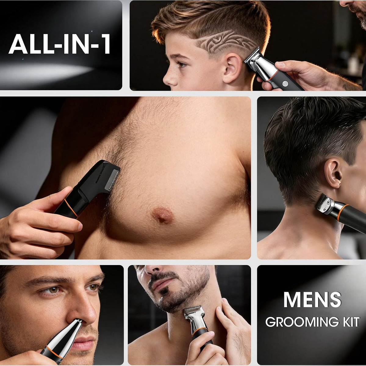 🪒Body Hair Trimmer - 5-in-1 Mens Electric Grooming Kit