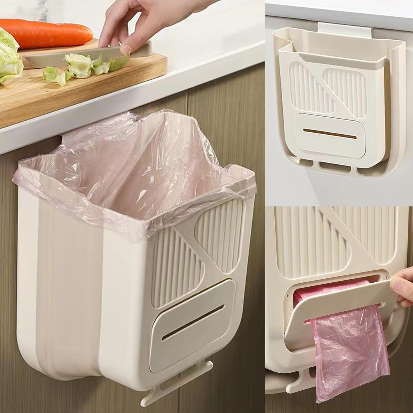 🧑‍🍳No Bending For Food Waste Disposal 🗑️ Extra Large Wall Mount Kitchen Trash Can