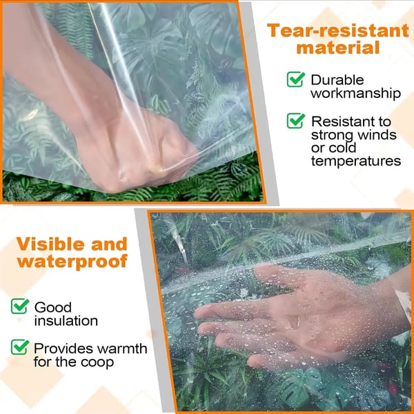RainShield Pro™ Transparent Waterproof Tarp – Heavy-Duty Outdoor Cover with Secure Grommets