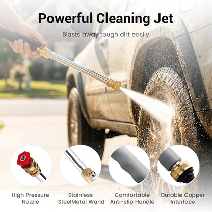 💦 Garden Hose Spray Wand – 3-Nozzle Water Sprayer for Car Washing, Patio & Garden
