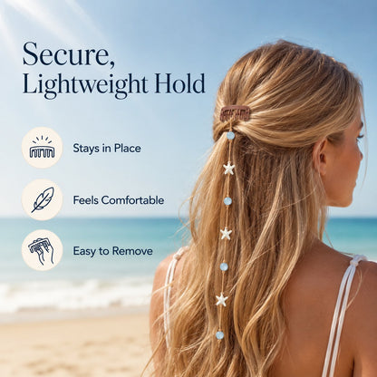 ✨ Mermaid Hair Chain Clip – Add Beachy Boho Charm to Any Hairstyle 🐚