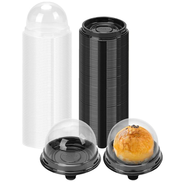 100 Pack Mini Dessert Containers with Dome Lids