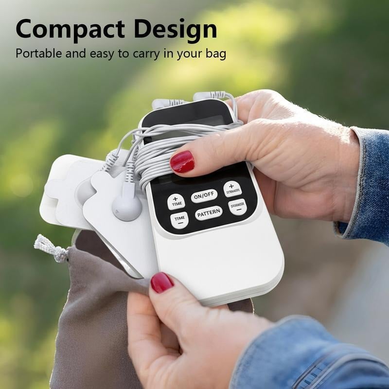 💪Rechargeable Muscle Stimulator Massager, 10 Modes 30 Intensity Levels TENS Unit with 10 Pads, Dual Channel Portable Pain Relief Device for Neck Body Recovery
