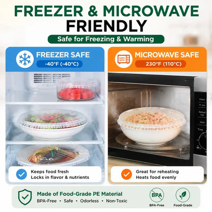 🔥Hot sale-100PCS Disposable Stretch Food Covers for Bowls & Plates🥡