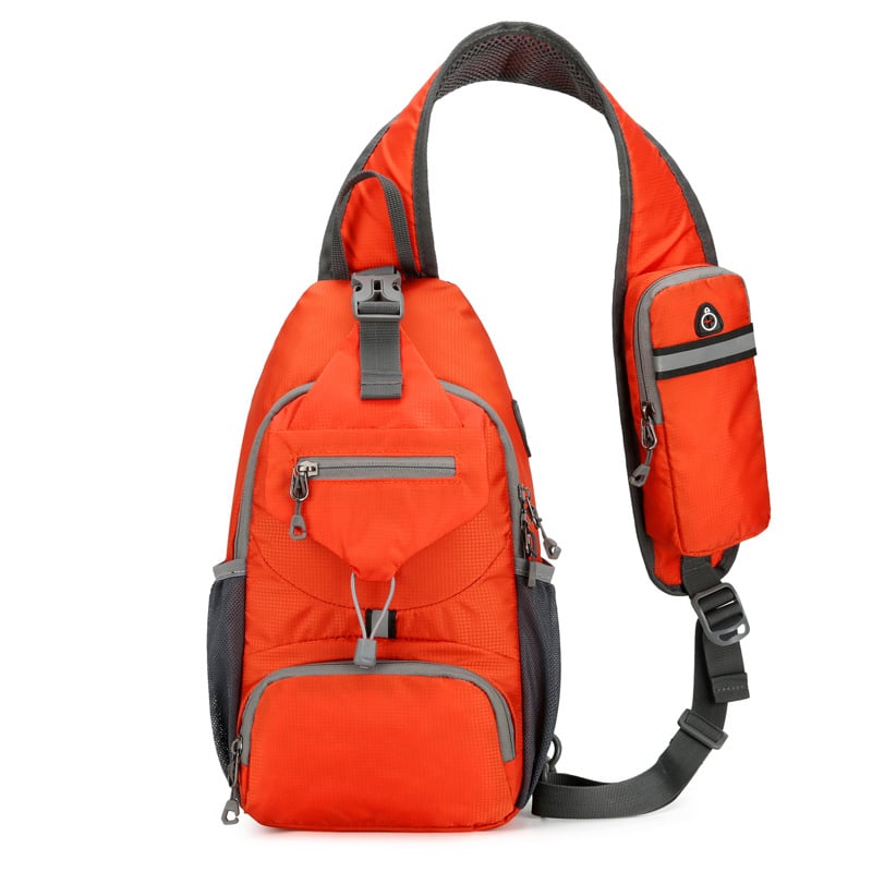 Packable Small Crossbody Sling Backpack with Side Pouch