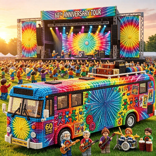 Deadhead Tour Psychedelic Rainbow Bus DIY Bead Kit | 60th Anniversary Collector Handmade Craft Set