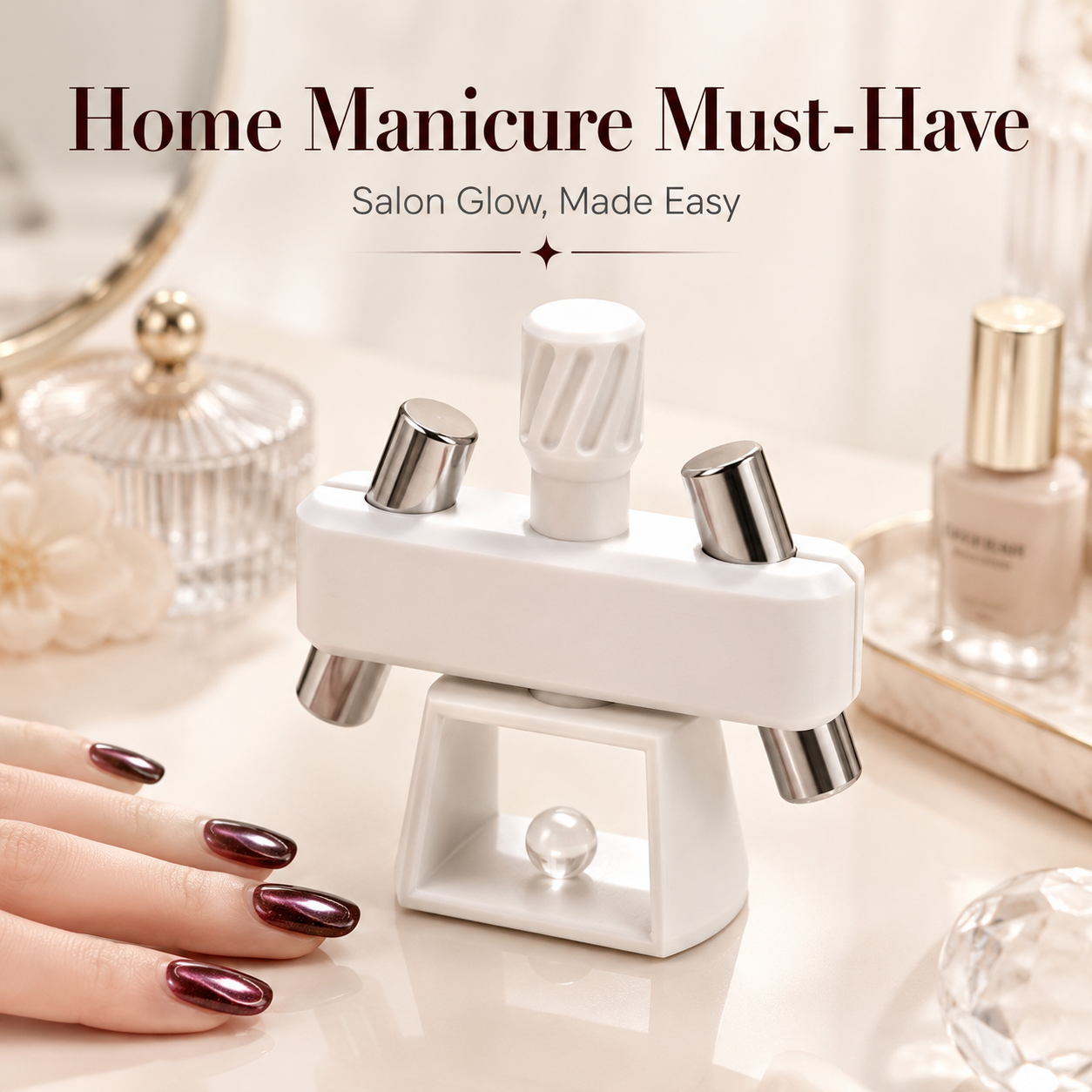 Glass Bead Cat-Eye Nail Magnet Tool | 3D Cat-Eye Manicure Tool