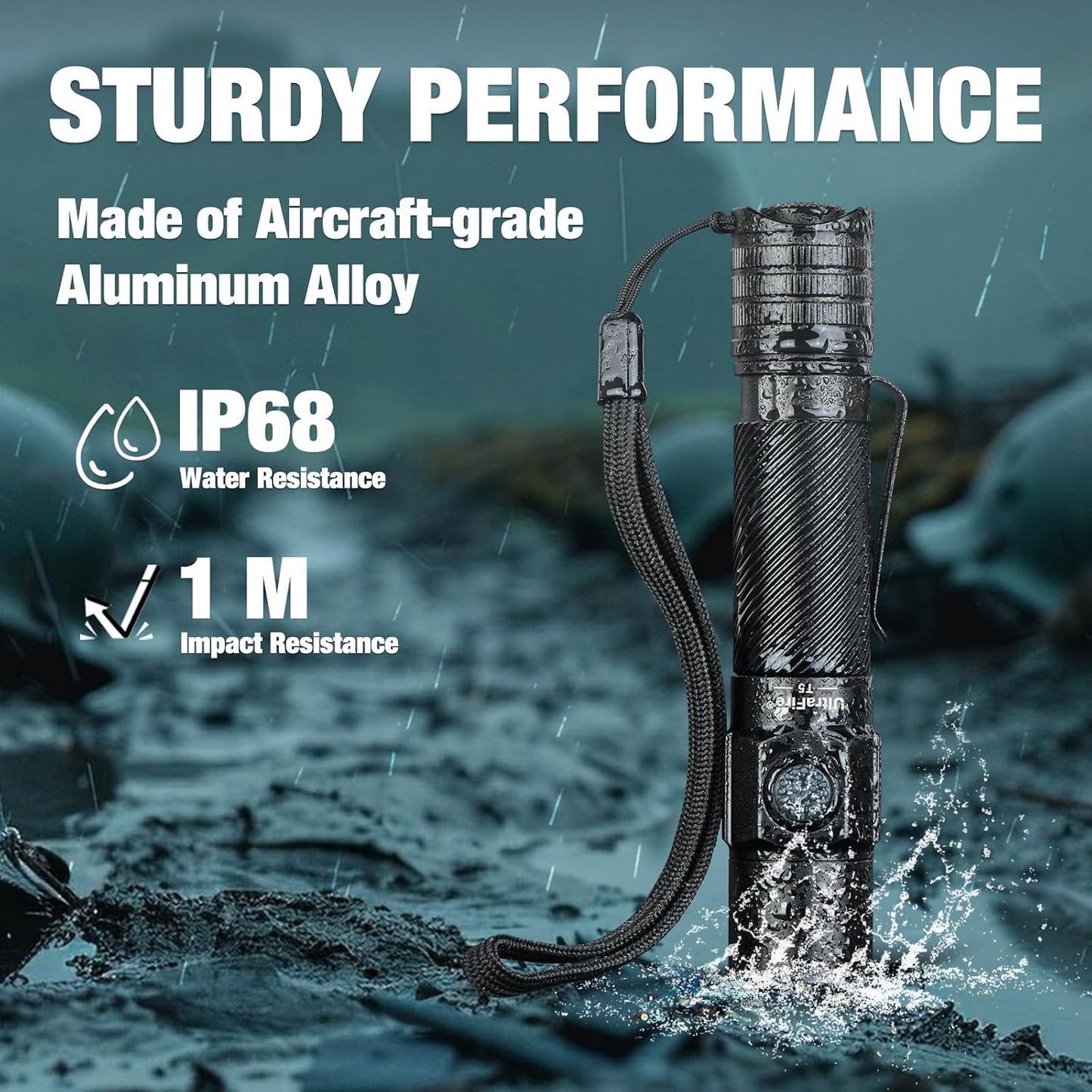 T5 High-lumen tactical laser rechargeable flashlight