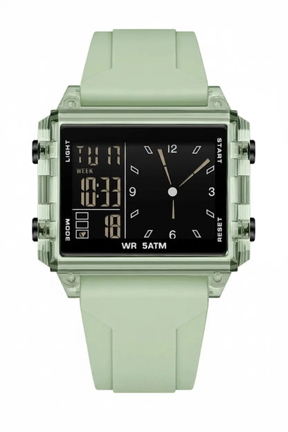Analog-Digital Sport Watch – Waterproof, Luminous & Multi-Function