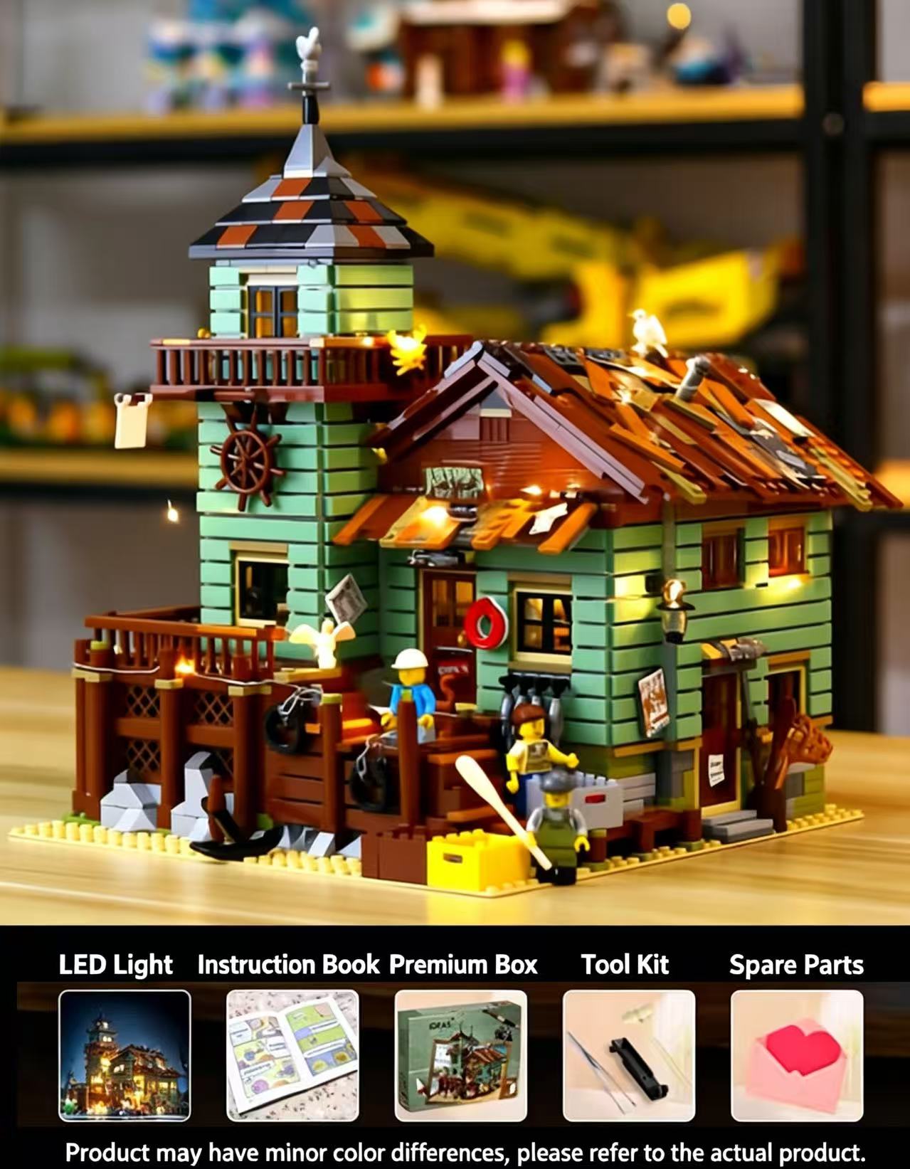 Villa Fisherman's Hut Block Building Street Scene House Model