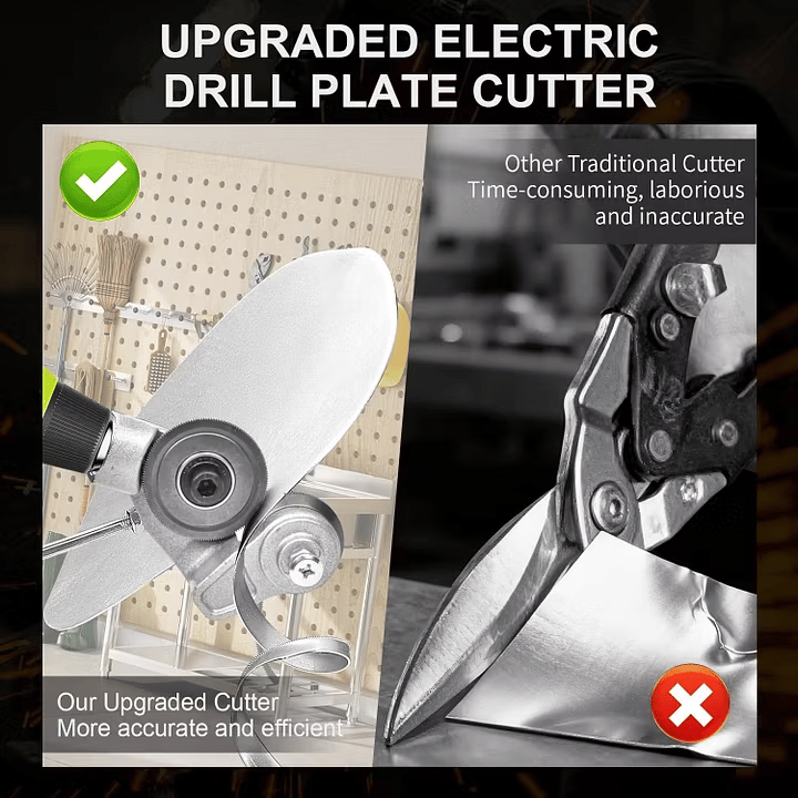 🔥Last Day 49% OFF - Sheet Metal Cutter Drill Attachment 🛠️