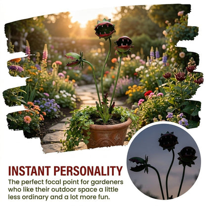 🎉Father's Day last day discount 🎈Whimsical Metal Venus Flytrap Garden Stake – Handcrafted Outdoor Carnivorous Plant Decor – Unique Gardening Gift🎁