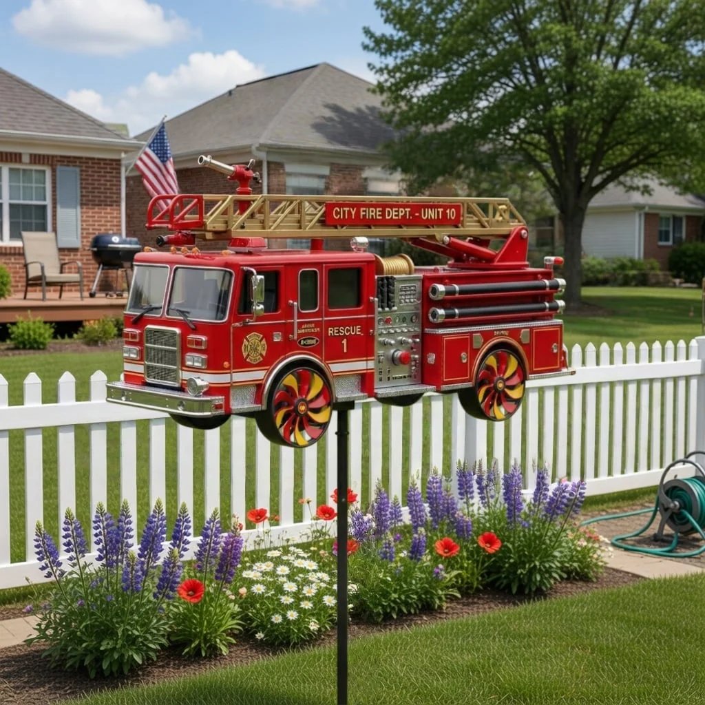 🏆Last Day Promo: 60% OFF - 🎖️Fire Truck Garden Wind Spinner