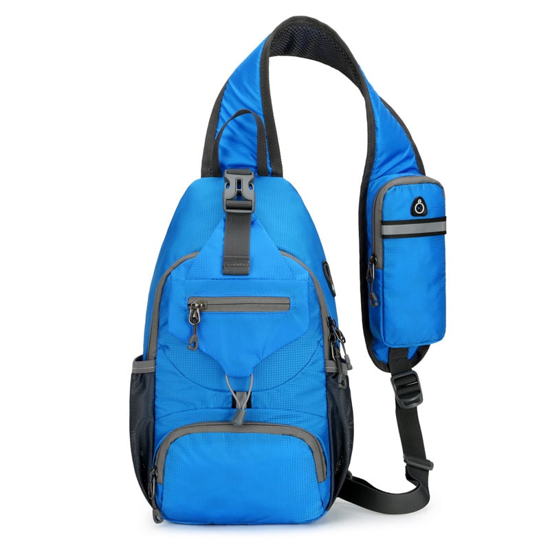 Packable Small Crossbody Sling Backpack with Side Pouch