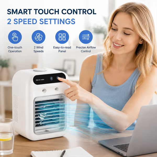❄️ 2-in-1 Cooling & Mist Mini Personal Air Cooler