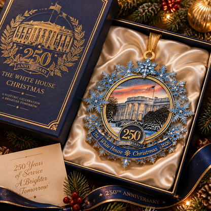 🔥Last 30pcs✨⏰ Limited anniversary edition✨49% OFF!🔥White House 250th Anniversary Commemorative Snowflake Ornament