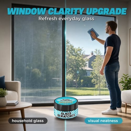 🔥 Multi-Purpose Glass Scratch Repair Paste – 30g, for Windows, Mirrors & Car Glass 🪟