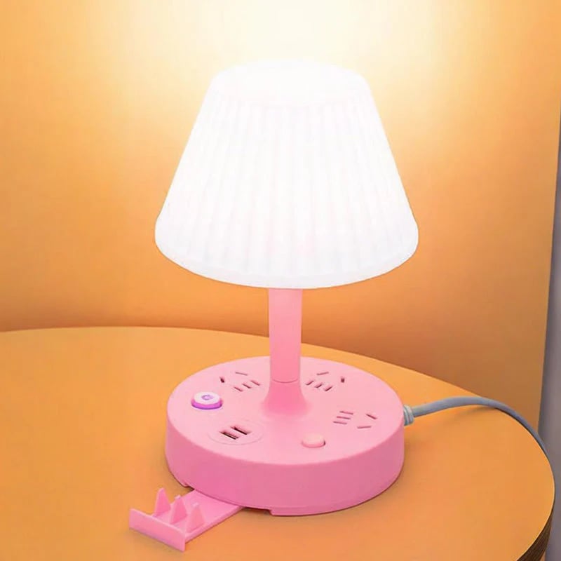 ⏰Table Lamp with USB Port and Outlet