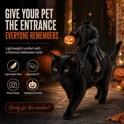 😺The Headless Horseman Rider Pet Costume🎃