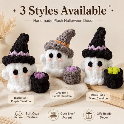 👻 Crochet Witch Ghost Decor — Cute, Cozy & Spooky! 🧙‍♀️✨