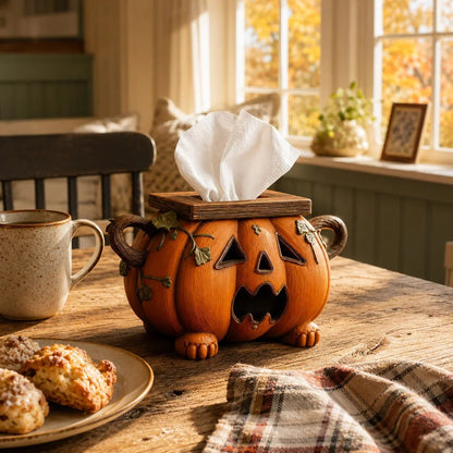🏆Flash Sale⚡ 5K+ SOLD! 🎃 Pumpkin Halloween Tissue Box Cover-Turn Your Everyday Tissue Box Into A Spooky Fall Decoration