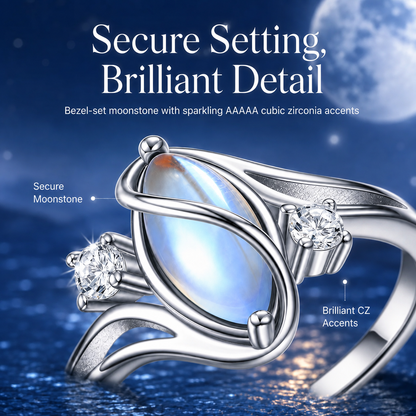 💍 Rainbow Moonstone Ring