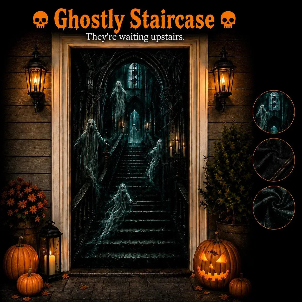🔥🎃Halloween Portal Door Curtain – Realistic Spooky Door Decor