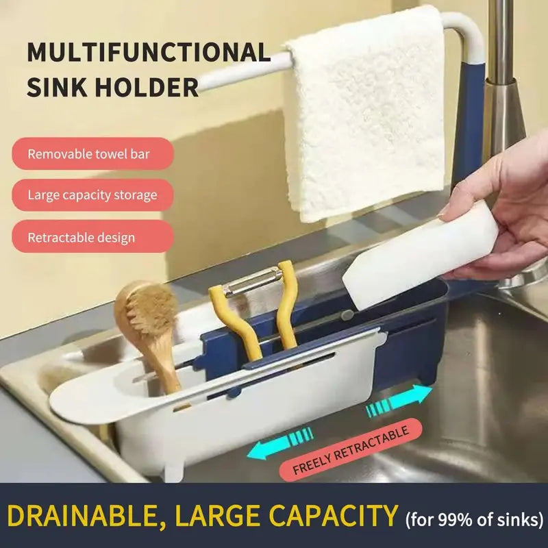 Retractable Thickened PP Sink Organizer