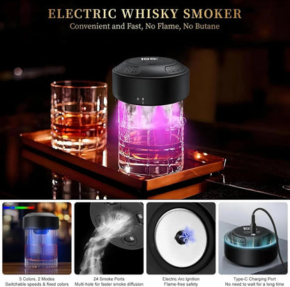 🌟2026 New Electric Whiskey Smoker Kit with 6 Wood Chips