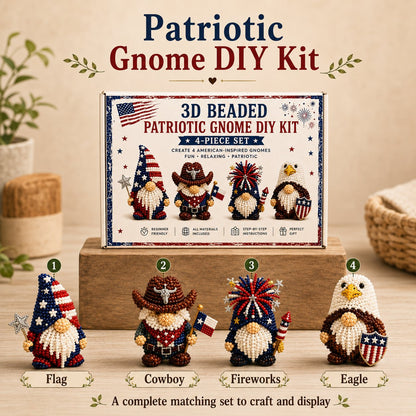 3D Beaded Gnome DIY Kit Collection